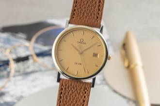 Omega De Ville Steel / Gold Quartz Men's Watch Ref. 196.2430 Classic