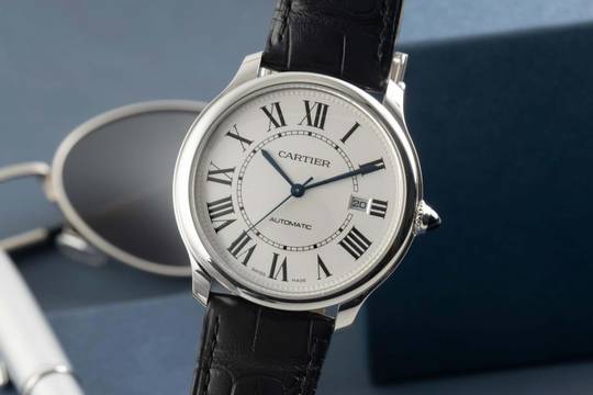  Cartier Ronde de Cartier Must De Cartier Stahl Automatik Herrenuhr Ref. WSRN0032 B&P 2023 