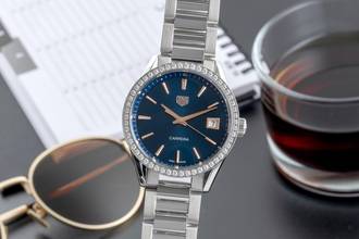 TAG Heuer Carrera Lady Steel Quartz Diamonds Ref. WBK1317.BA0652 B&P 2021