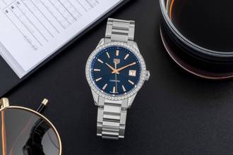 Thumbnail von TAG Heuer Carrera Lady Steel Quartz Diamonds Ref. WBK1317.BA0652 B&P 2021