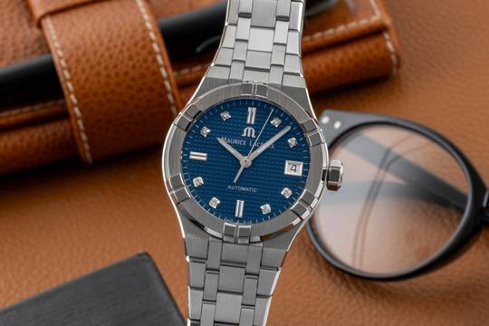  Maurice Lacroix AIKON Stahl Automatik Damenuhr Ref. AI6006-SS002-450-1 B&P 2023 