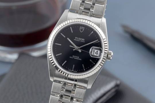  Tudor Prince Date Stahl/Weissgold Automatik Medium Size Ref. 74034 