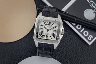 Thumbnail von Cartier Santos 100 XL Steel Automatic Men's Watch Ref. W20073X8 2656