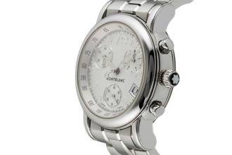 Thumbnail von Montblanc Star Meisterstück Chronograph Edelstahl Quarz Damenuhr Ref. 7039