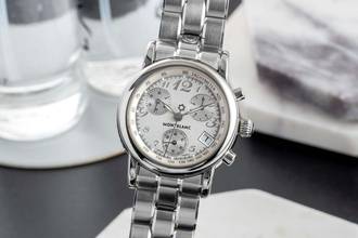 Montblanc Star Meisterstück Chronograph Stainless Steel Quartz Ladies' Watch Ref. 7039