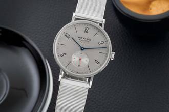 NOMOS Tangente Neomatik 39 Silvercut Steel Automatic Ref. 141 Box