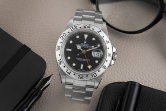 Thumbnail von Rolex Explorer II Black Dial Edelstahl Automatik Herren Ref 16570 Box & Papiere