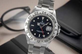 Rolex Explorer II Black Dial Stainless Steel Automatic Men's Ref 16570 Box & Papers
