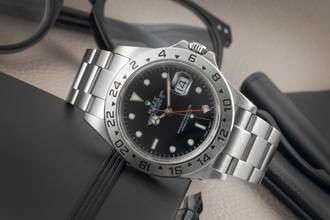 Thumbnail von Rolex Explorer II Black Dial Edelstahl Automatik Herren Ref 16570 Box & Papiere