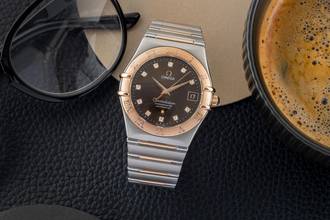 Thumbnail von Omega Constellation Steel / Gold Brown Diamond Dial Automatic Ref. 1301.60.00