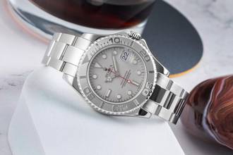Thumbnail von Rolex Yacht-Master 35 Oyster Stahl / Platin Medium Size Ref. 168622