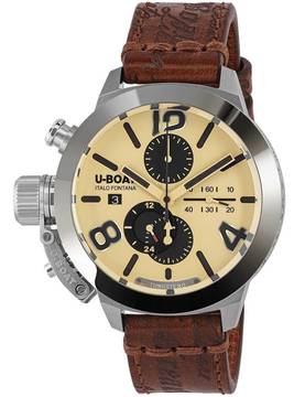 U-Boat Classico 9568/A Classico 45 mm Tungsteno CAS 2 Herrenuhr Automatik Chronograph 10ATM