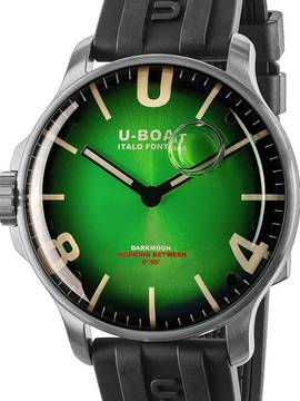 U-Boat 8702/E Darkmoon Green SS Soleil Capsoil 44mm 5ATM