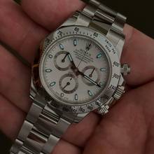 Thumbnail von Rolex Daytona Steel like NEW Box+Papers y.2014 Long clasp White APH Dial Chromalight