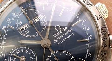 Thumbnail von Omega Speedmaster Date Automatic Automatik Blue Dial 3750044 Triple Date 1750044