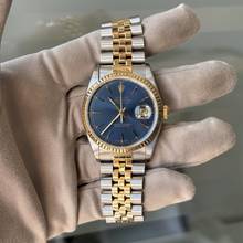 Thumbnail von Rolex Datejust 36 16233 Soleil blue dial Full Set TOP Condition