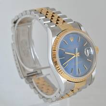 Thumbnail von Rolex Datejust 36 16233 Soleil blue dial Full Set TOP Condition