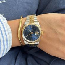 Thumbnail von Rolex Datejust 36 16233 Soleil blue dial Full Set TOP Condition