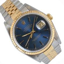  Rolex Datejust 36 16233 Soleil blue dial Full Set TOP Condition 