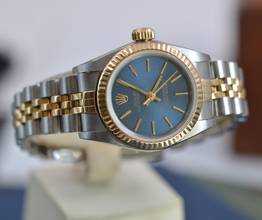 Thumbnail von Rolex Oyster Perpetual 67193 26MM soleil blue dial