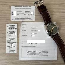 Thumbnail von Panerai Radiomir 3 Days 45MM PAM00995 green dial Full Set TOP Condition