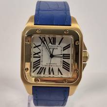 Thumbnail von Cartier Santos 100 Large Gold 38mm Automatic Complete