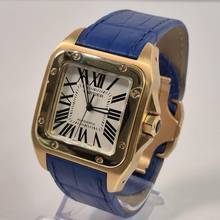 Thumbnail von Cartier Santos 100 Large Gold 38mm Automatic Complete