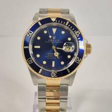 Thumbnail von Rolex Submariner Date Ouro & Aço Bluesy Pré-Cerâmica 40mm Automático Completo