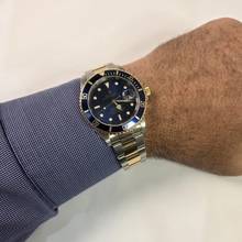 Thumbnail von Rolex Submariner Date Ouro & Aço Bluesy Pré-Cerâmica 40mm Automático Completo