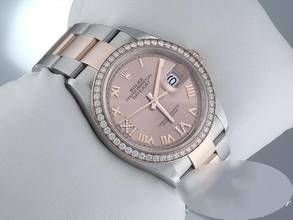 Thumbnail von Rolex Datejust 36 126281 RBR 2023 Steel Rose Gold 750 Diamonds Automatic Stainless Steel 18kt Rose Gold Oyster Band Chronometer