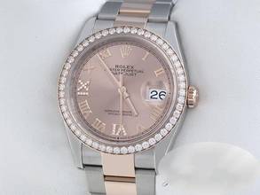 Thumbnail von Rolex Datejust 36 126281 RBR 2023 Steel Rose Gold 750 Diamonds Automatic Stainless Steel 18kt Rose Gold Oyster Band Chronometer