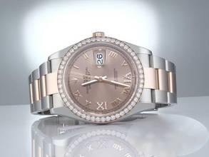 Thumbnail von Rolex Datejust 36 126281 RBR 2023 Steel Rose Gold 750 Diamonds Automatic Stainless Steel 18kt Rose Gold Oyster Band Chronometer