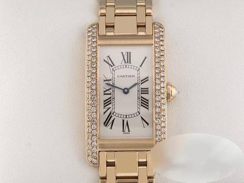  Cartier Tank Américaine Gelbgold 750 Wb7015k2 Diamanten Brillanten 18kt Yellow Gold 