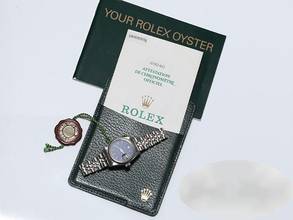 Thumbnail von Rolex Oyster Perpetual Lady Date 26mm 2002 Edelstahl Damen Automatik Stahl Stainless Steel Jubilé-band Chronometer Oyster Blue Dial