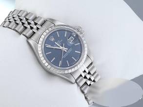 Thumbnail von Rolex Oyster Perpetual Lady Date 26mm 2002 Edelstahl Damen Automatik Stahl Stainless Steel Jubilé-band Chronometer Oyster Blue Dial