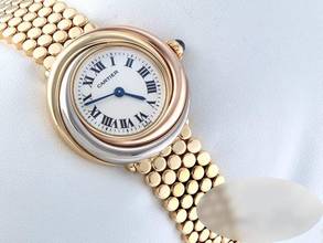 Thumbnail von Cartier Trinity Watch Yellow Gold Rose Gold White Gold 750 W60001s8 Ladies Gold