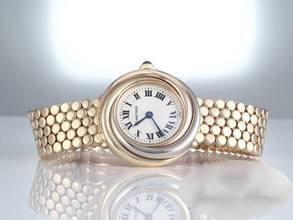 Thumbnail von Cartier Trinity Watch Yellow Gold Rose Gold White Gold 750 W60001s8 Ladies Gold