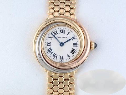  Cartier Triniy Uhr Gelbgold Rosegold Weissgold 750 W60001s8 Damen 18kt Gold 