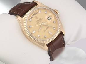 Thumbnail von Rolex Day-Date 36 Mm Gelbgold 750 Automatik 18038 Diamanten 18kt Yellow Gold Herrenuhr Daydate Chronometer Oyster