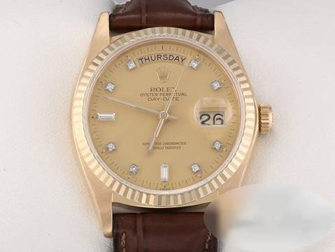  Rolex Day-Date 36 Mm Gelbgold 750 Automatik 18038 Diamanten 18kt Yellow Gold Herrenuhr Daydate Chronometer Oyster 