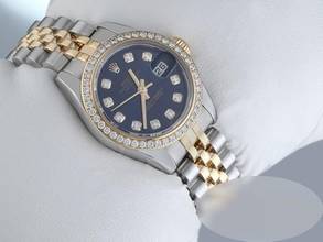 Thumbnail von Rolex Lady-Datejust 179383 Edelstahl Gelbgold 750 Diamanten Automatik Stahl Stainless Steel 18kt Yellow Gold Jubilé-band Chronometer Oyster Blue Dial