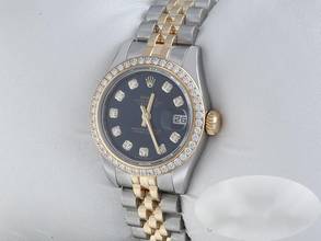 Thumbnail von Rolex Lady-Datejust 179383 Edelstahl Gelbgold 750 Diamanten Automatik Stahl Stainless Steel 18kt Yellow Gold Jubilé-band Chronometer Oyster Blue Dial