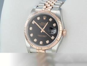 Thumbnail von Rolex Datejust 36mm 116231 2012 Stahl Rosegold 750 Diamanten Automatik Stainless Steel 18kt Rose Gold Jubilé-band Chronometer Oyster Black Dial