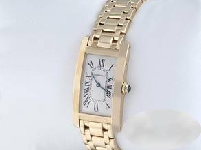 Thumbnail von Cartier Tank Américaine Yellow Gold 750 W26014k2 Women's Watch 18kt Yellow Gold