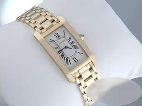 Thumbnail von Cartier Tank Américaine Yellow Gold 750 W26014k2 Women's Watch 18kt Yellow Gold