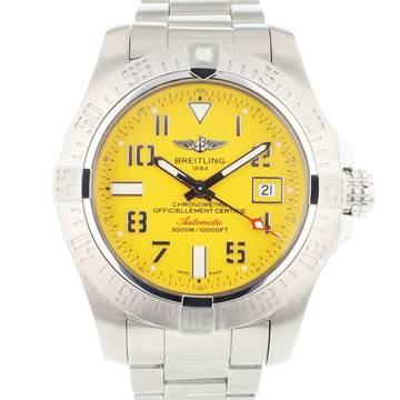  Breitling Avenger II Seawolf Yellow Dial 