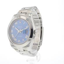  Rolex Datejust II Steel Azzurro Blue Roman Dial 