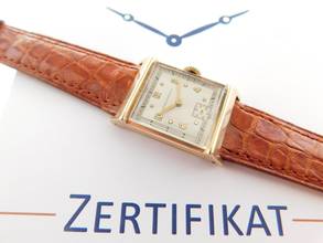 Thumbnail von Girard Perregaux Classic Tank - Rare Vintage 14K Yellow Gold Men's Watch Hand-wound early GP men's watch solid yellow gold in original condition