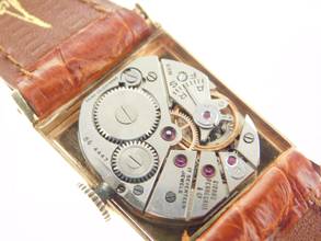 Thumbnail von Girard Perregaux Classic Tank - Rare Vintage 14K Yellow Gold Men's Watch Hand-wound early GP men's watch solid yellow gold in original condition