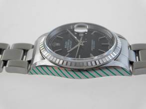 Thumbnail von Rolex Datejust 36 Stahl 36 mm Saphirglas mit schwarzem Zifferblatt Volle Rolex Garantie Rolex Revision Garantie bis 2028 verklebt !